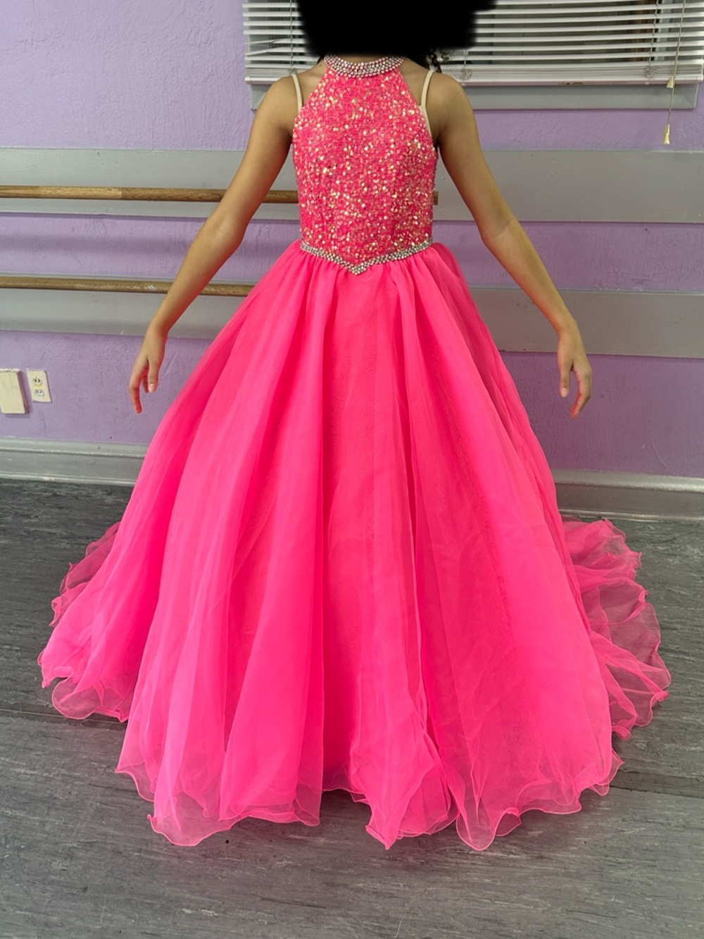 Hot Pink Gown girls size 12